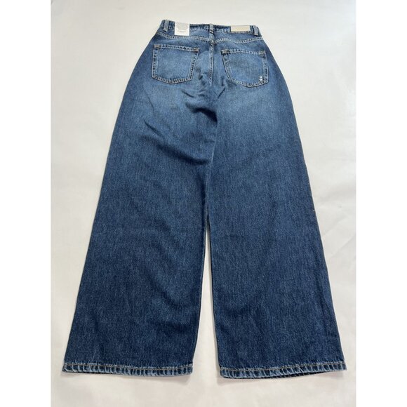 Icon Denim Poppy Wide Leg Jeans in Deep Blue - Picture 4 of 5